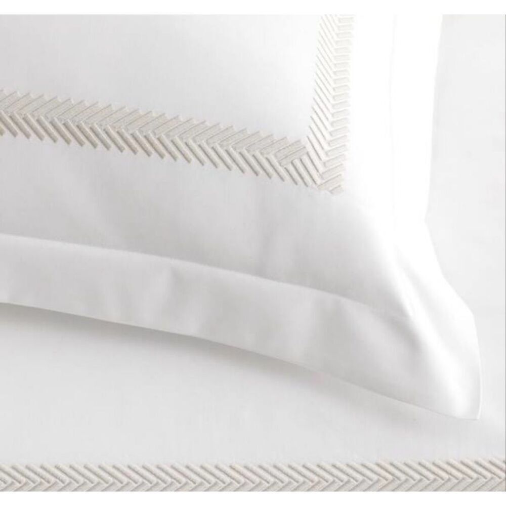 The Company Store Legends Hotel Hewett Taupe Egyptian Cotton Sateen Sham - King - Picture 3 of 9